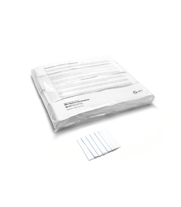 TCM FX - Lassú esésű Konfetti Téglalapok 55x17mm - Fehér - 1 kg